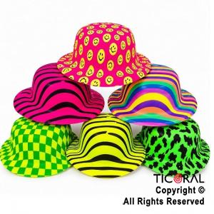 SOMBRERO BOMBIN FLUO SURTIDO x 6